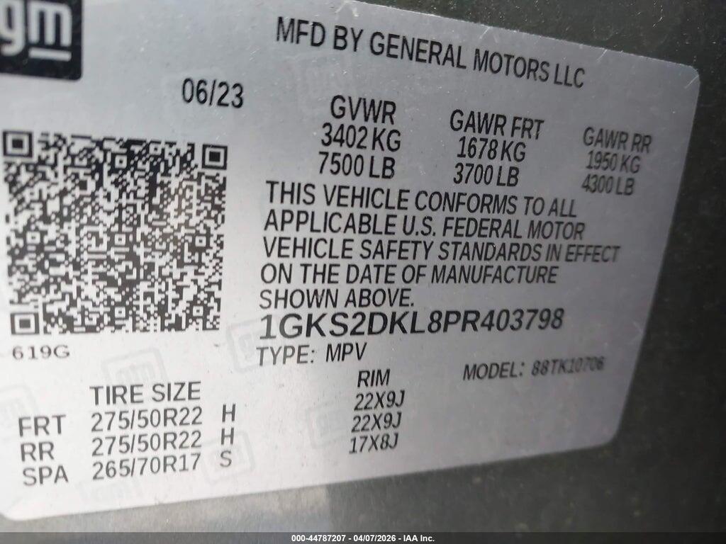 1GKS2DKL8PR403798 2023 GMC YUKON photo no. 9