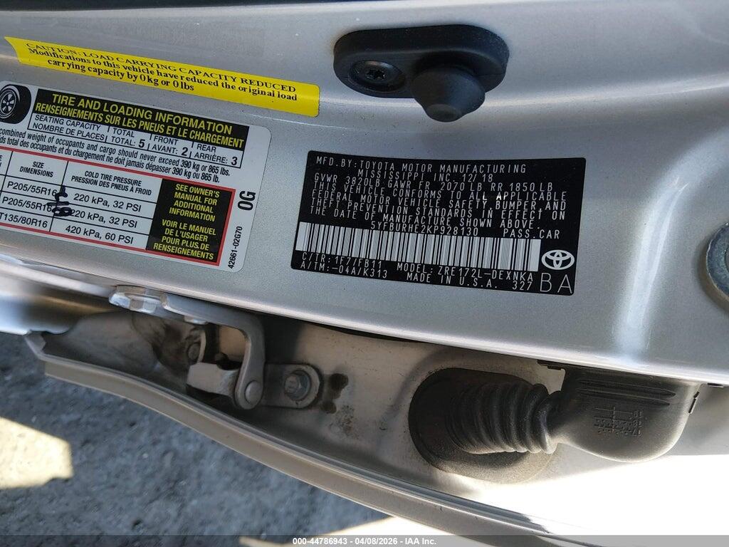 5YFBURHE2KP928130 2019 TOYOTA COROLLA photo no. 9