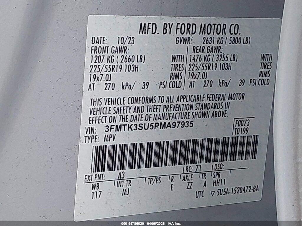3FMTK3SU5PMA97935 2023 FORD MUSTANG MACH-E photo no. 9