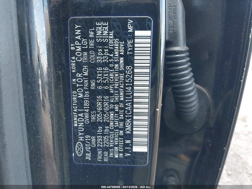 KM8K1CAA1LU415268 2020 HYUNDAI KONA photo no. 9