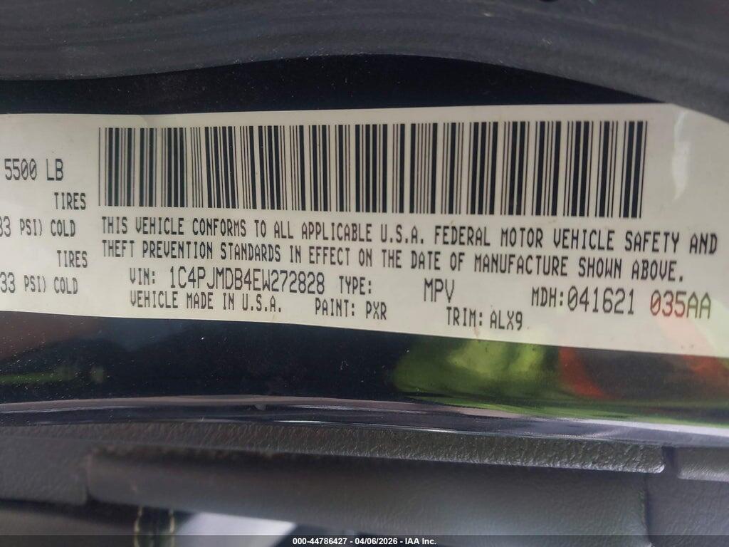 1C4PJMDB4EW272828 2014 JEEP CHEROKEE photo no. 9