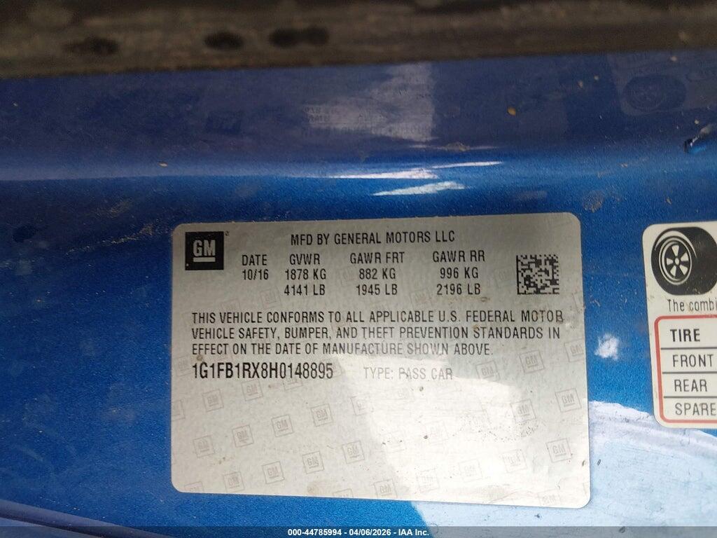 1G1FB1RX8H0148895 2017 CHEVROLET CAMARO photo no. 9