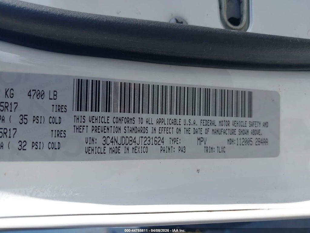 3C4NJDDB4JT231624 2018 JEEP COMPASS photo no. 9