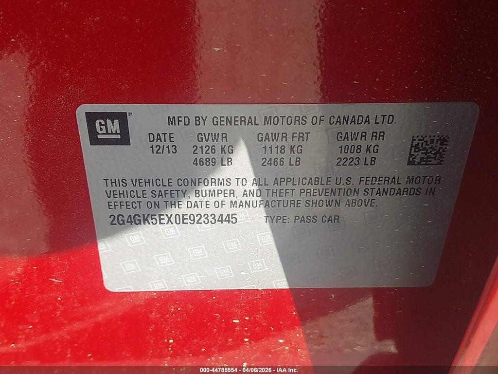 2G4GK5EX0E9233445 2014 BUICK REGAL photo no. 9