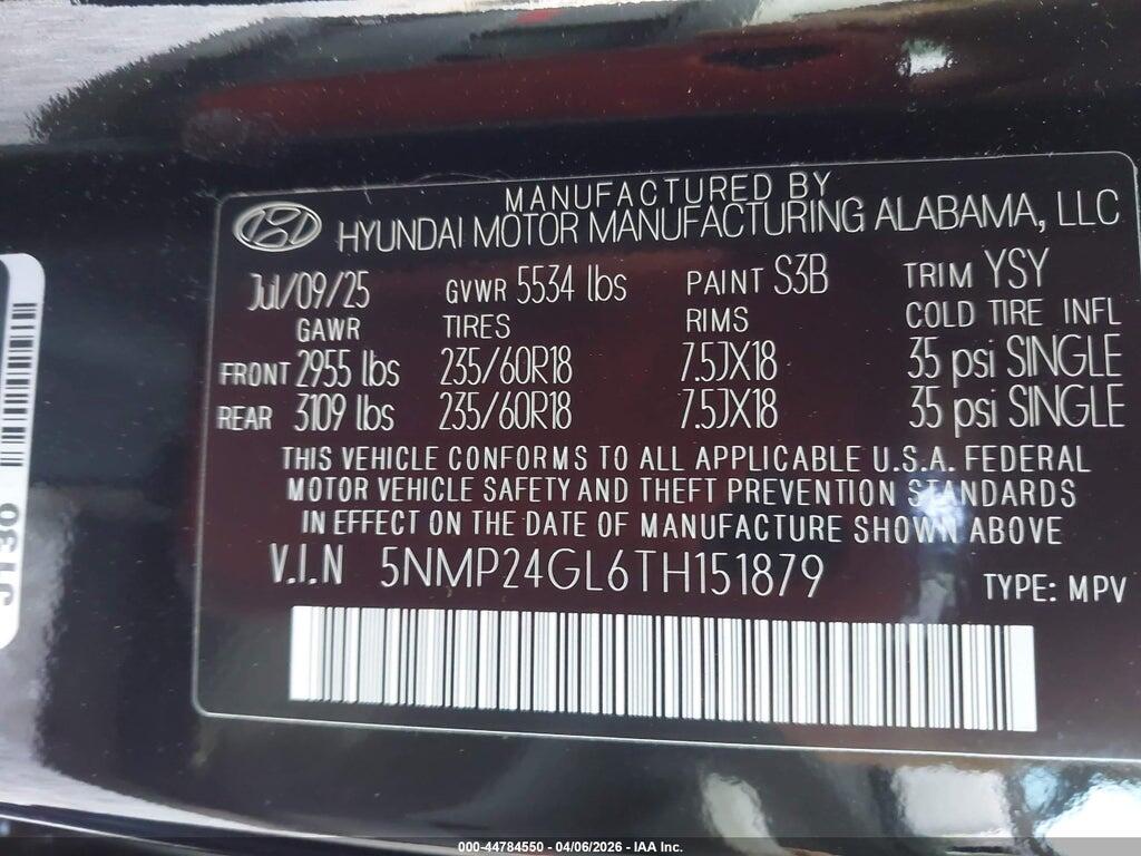 5NMP24GL6TH151879 2026 HYUNDAI SANTA FE photo no. 9