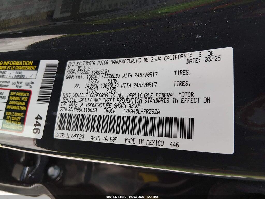 3TMLB5JN9SM118630 2025 TOYOTA TACOMA photo no. 9