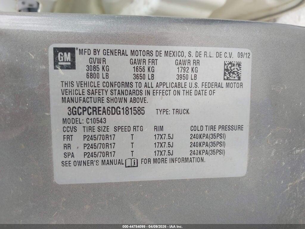 3GCPCREA6DG181585 2013 CHEVROLET SILVERADO 1500 photo no. 9
