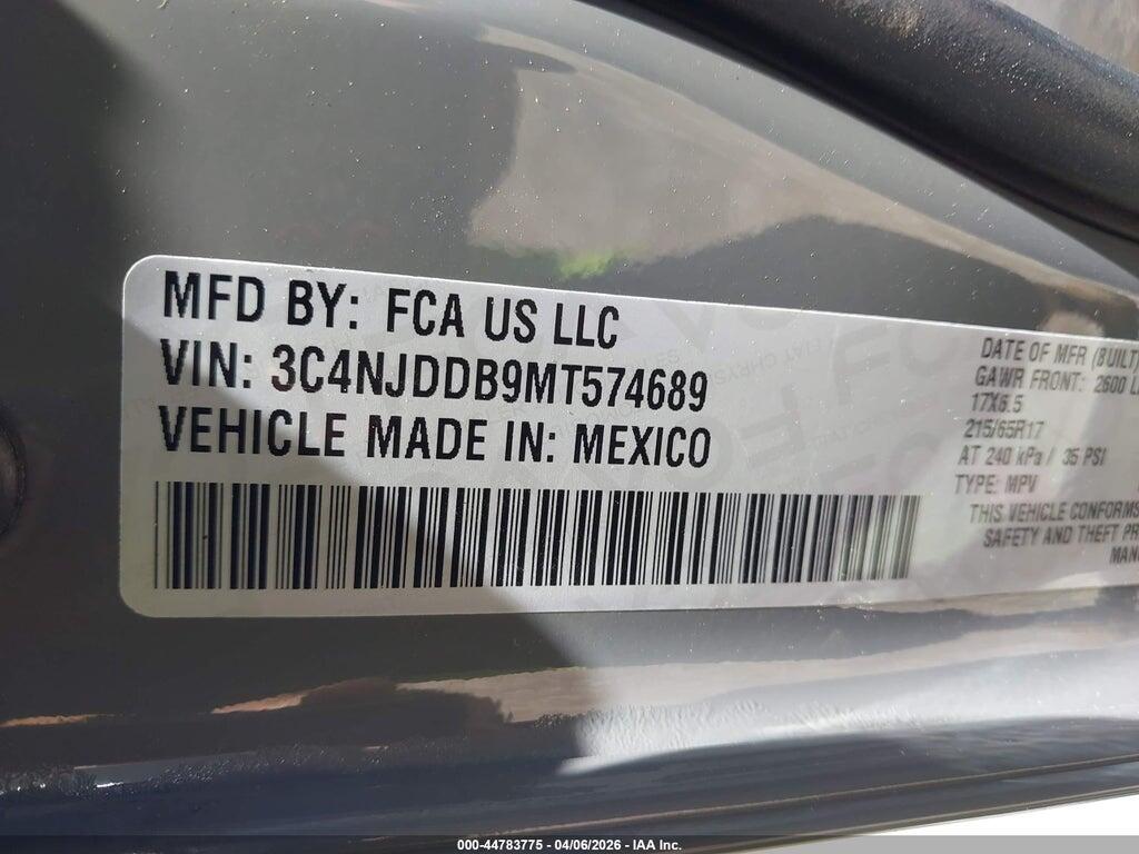 3C4NJDDB9MT574689 2021 JEEP COMPASS photo no. 9