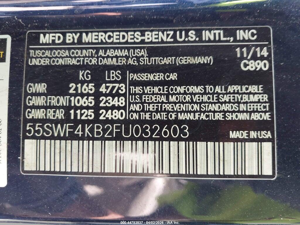 55SWF4KB2FU032603 2015 MERCEDES-BENZ C 300 photo no. 9