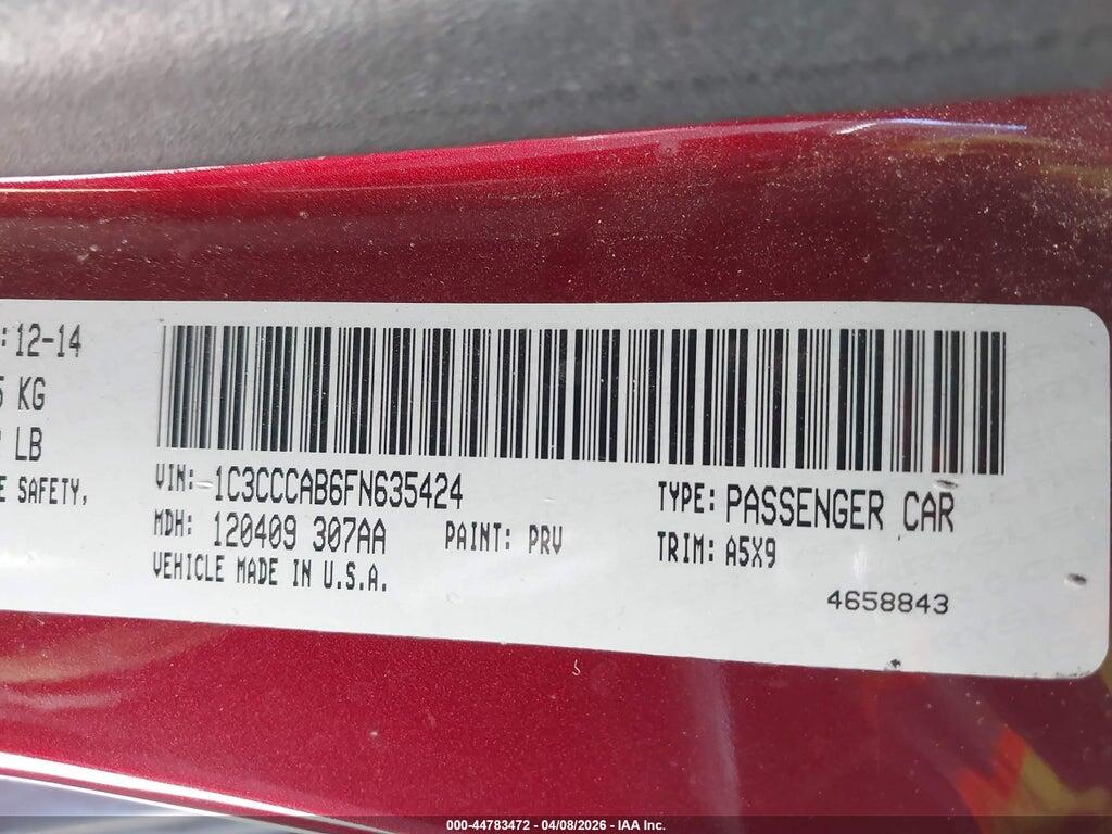 1C3CCCAB6FN635424 2015 CHRYSLER 200 photo no. 9