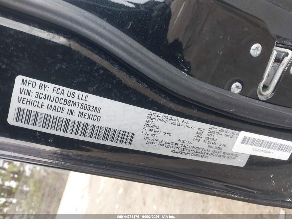 3C4NJDCB8MT603388 2021 JEEP COMPASS photo no. 9