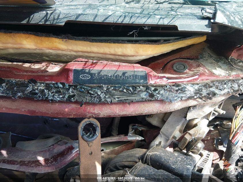 5NPDH4AE1GH714731 2016 HYUNDAI ELANTRA photo no. 9