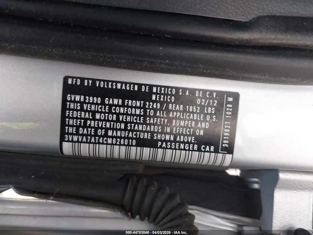 3VWVA7AT4CM626010 2012 VOLKSWAGEN BEETLE photo no. 9