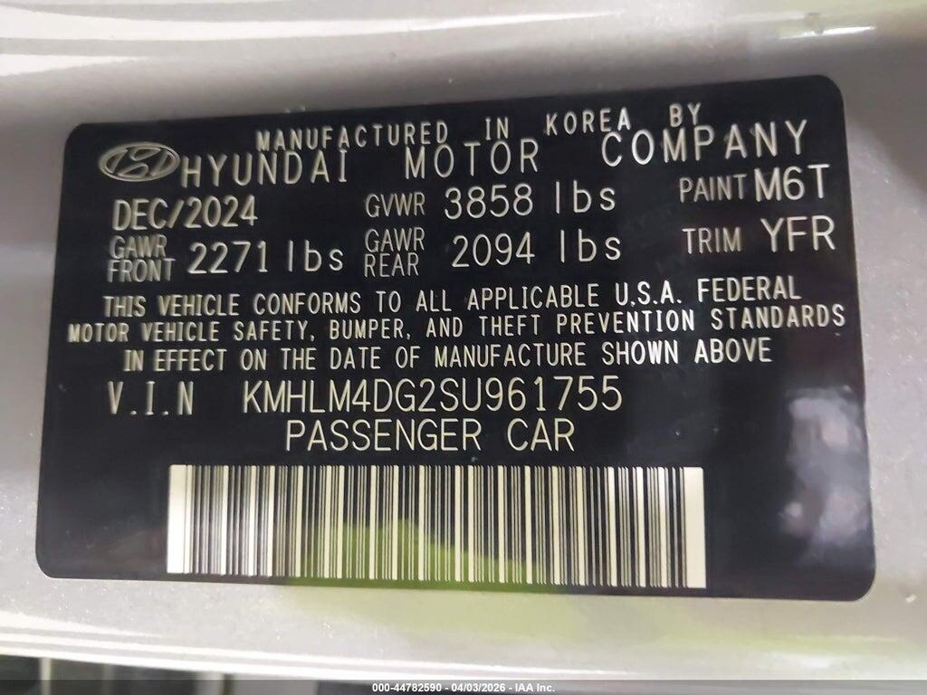 KMHLM4DG2SU961755 2025 HYUNDAI ELANTRA photo no. 9