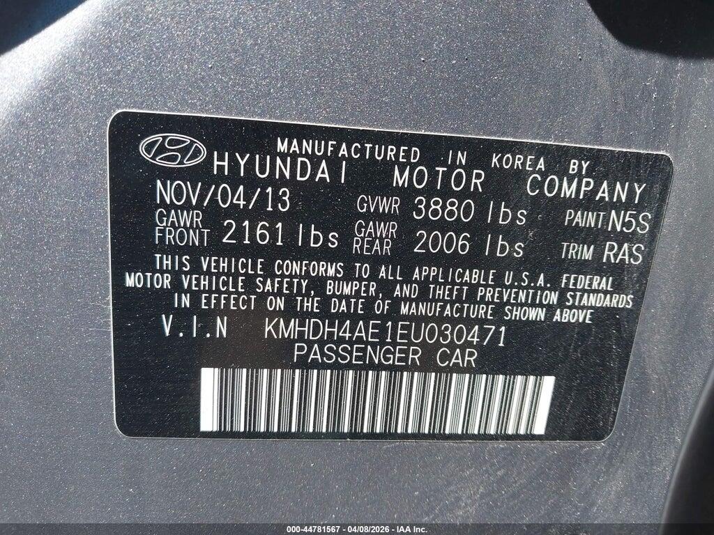 KMHDH4AE1EU030471 2014 HYUNDAI ELANTRA photo no. 9