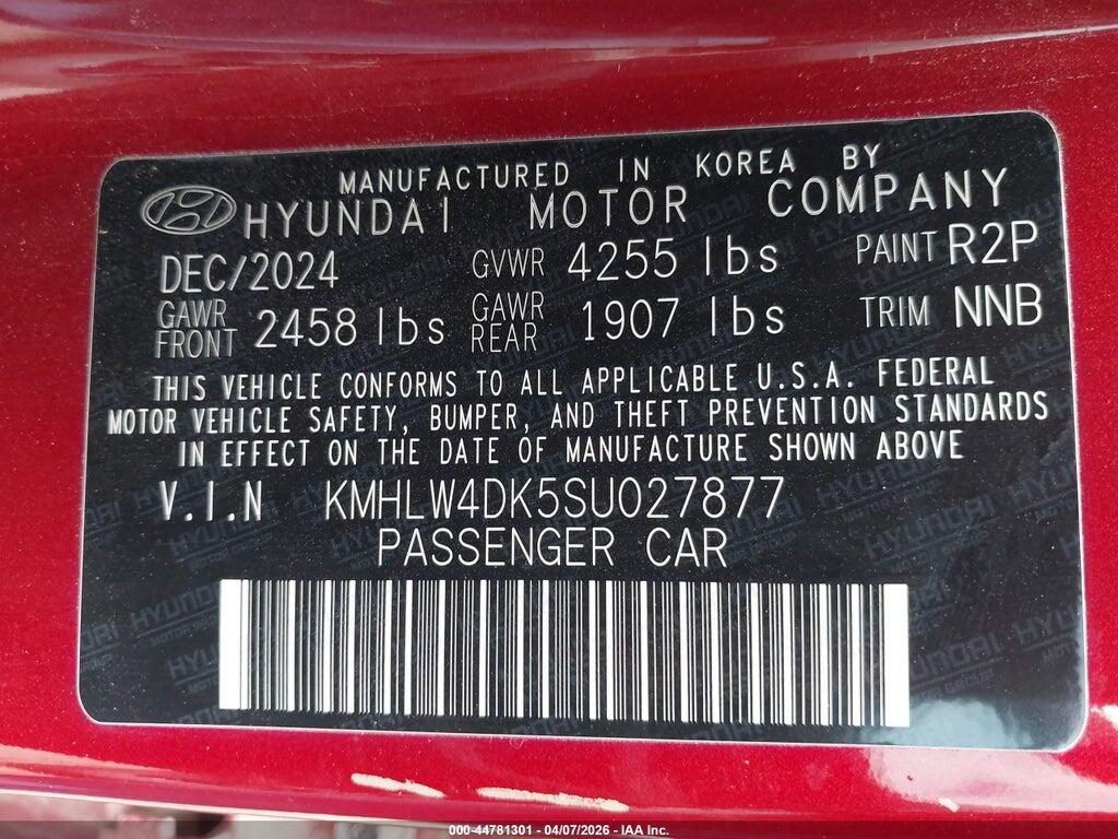 KMHLW4DK5SU027877 2025 HYUNDAI ELANTRA N photo no. 9