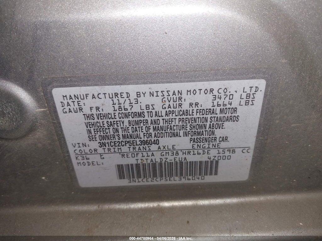 3N1CE2CP5EL396040 2014 NISSAN VERSA NOTE photo no. 9