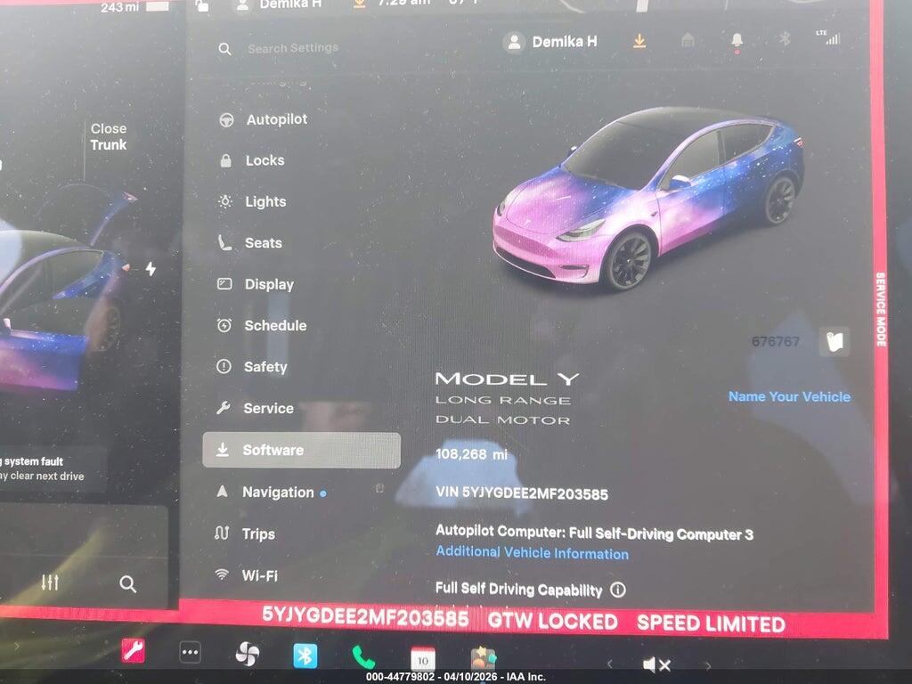 5YJYGDEE2MF203585 2021 TESLA MODEL Y photo no. 7