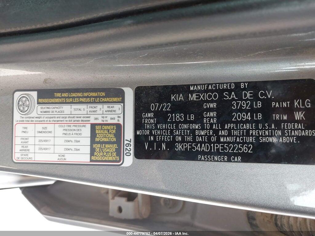 3KPF54AD1PE522562 2023 KIA FORTE photo no. 9