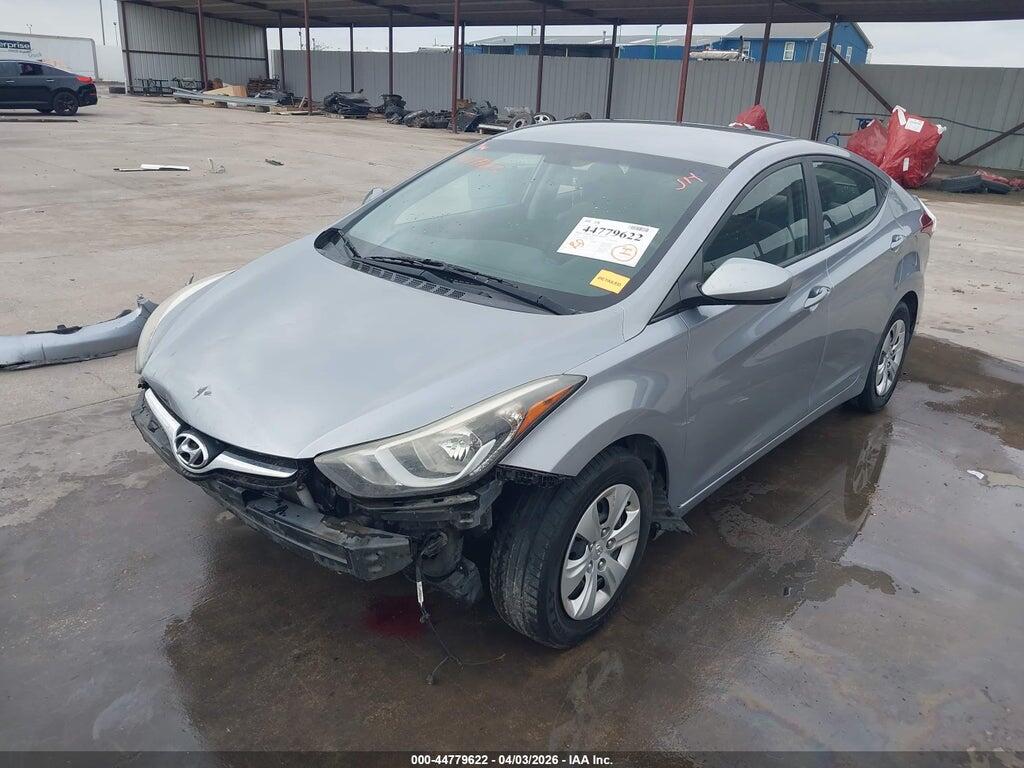 5NPDH4AE4GH758030 2016 HYUNDAI ELANTRA photo no. 2