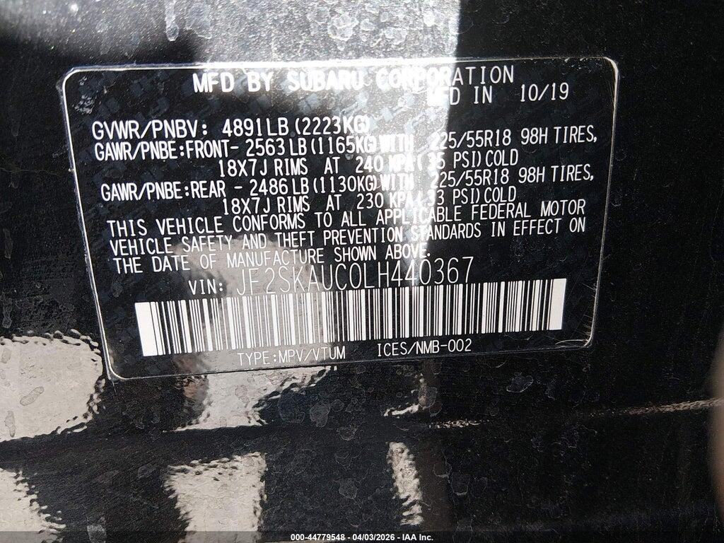 JF2SKAUC0LH440367 2020 SUBARU FORESTER photo no. 9