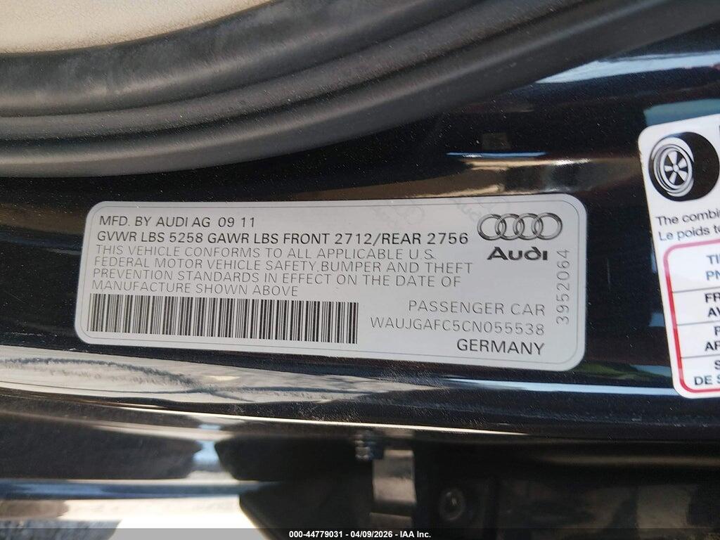 WAUJGAFC5CN055538 2012 AUDI A6 photo no. 9