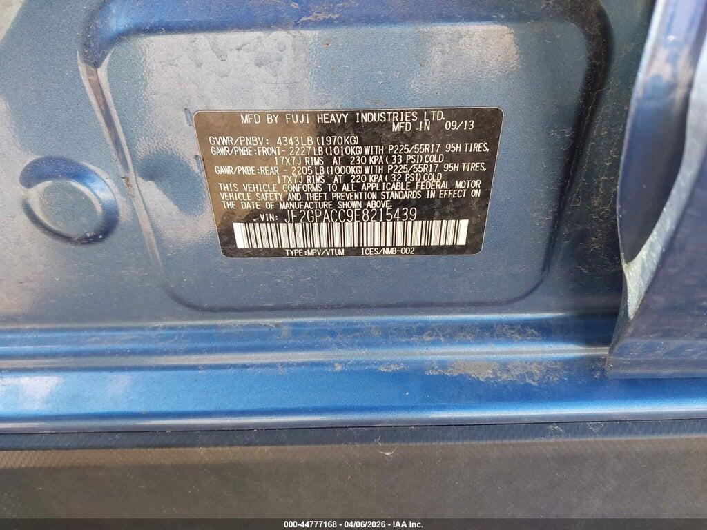 JF2GPACC9E8215439 2014 SUBARU XV CROSSTREK photo no. 9