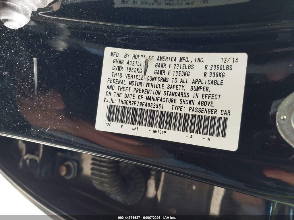 1HGCR2F79FA082561 2015 HONDA ACCORD photo no. 9