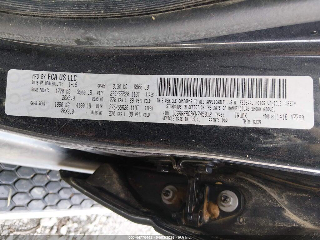 1C6RRFRG9KN745312 2019 RAM 1500 photo no. 9