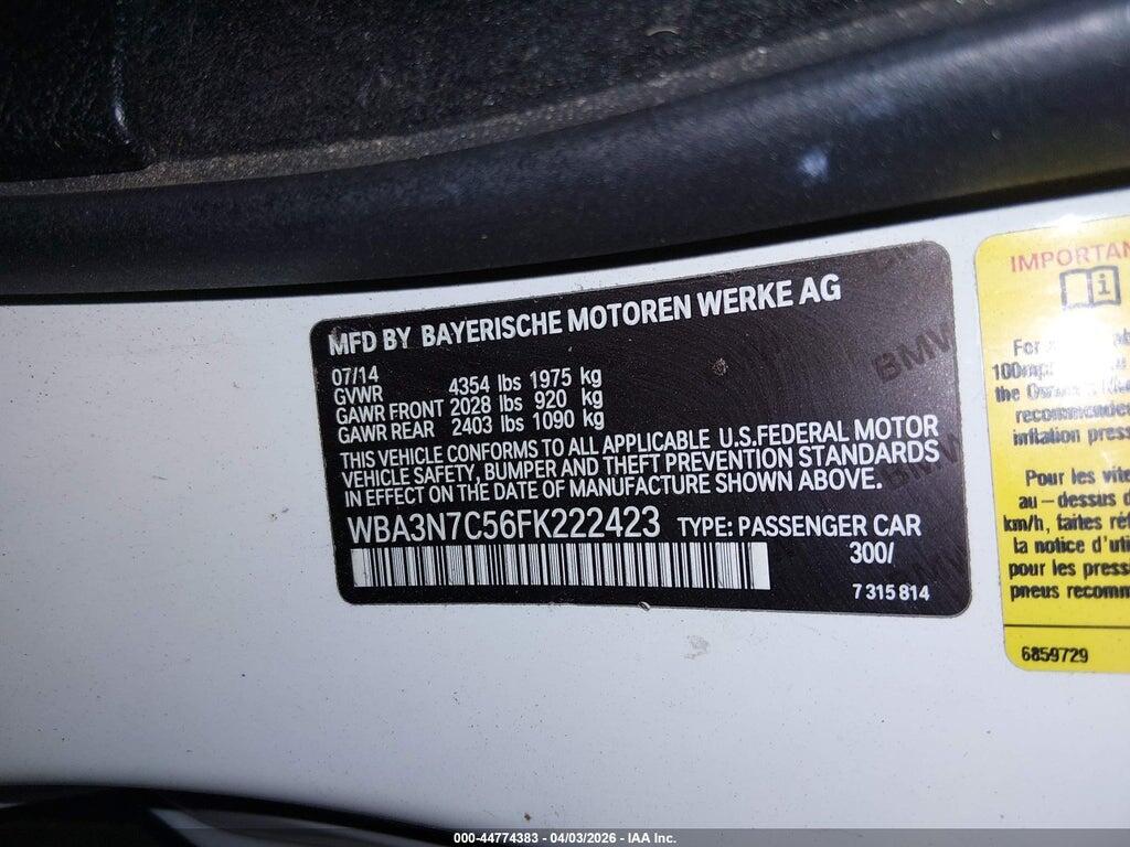 WBA3N7C56FK222423 2015 BMW 428I photo no. 9