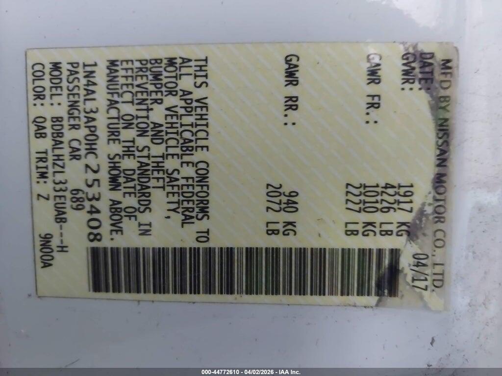 1N4AL3AP0HC253408 2017 NISSAN ALTIMA photo no. 9