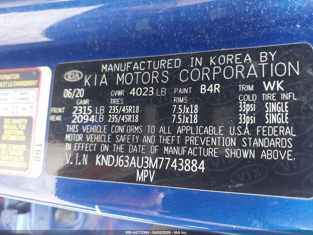 KNDJ63AU3M7743884 2021 KIA SOUL photo no. 9