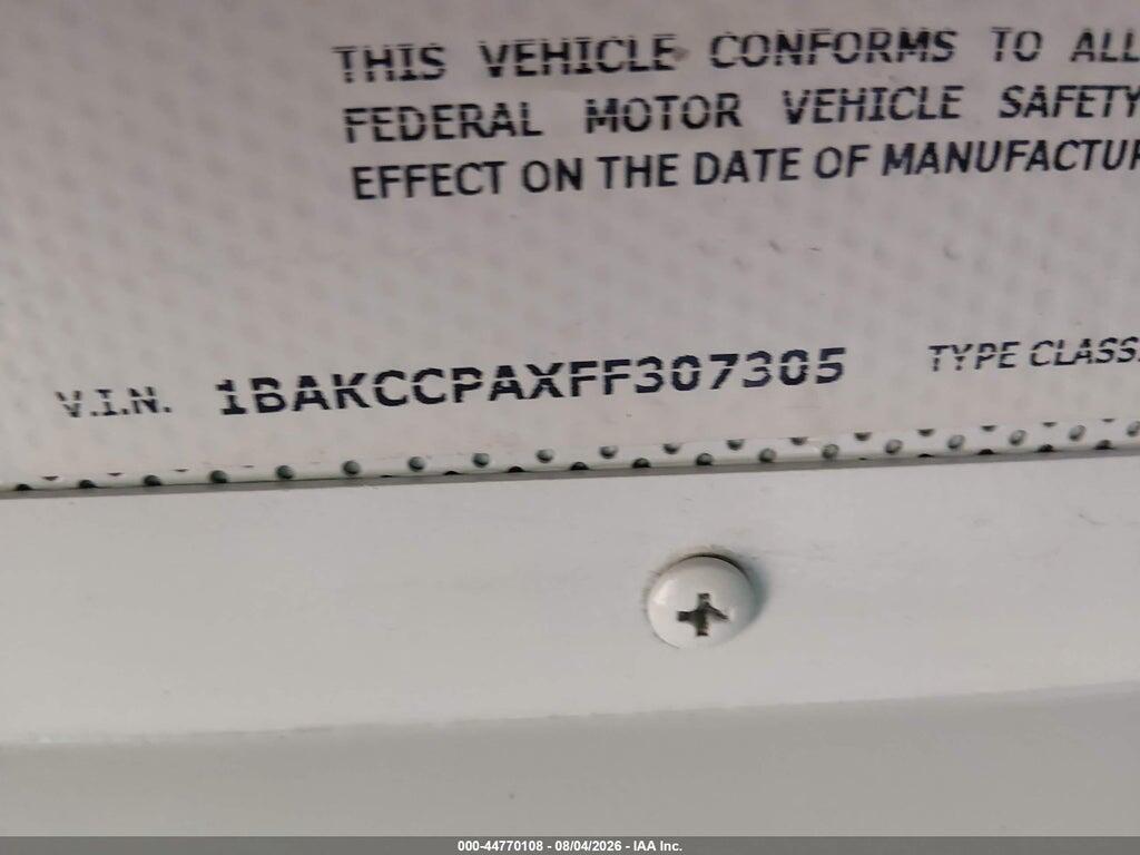 1BAKCCPAXFF307305 2015 BLUE BIRD SCHOOL BUS / TRANSIT BUS photo no. 9