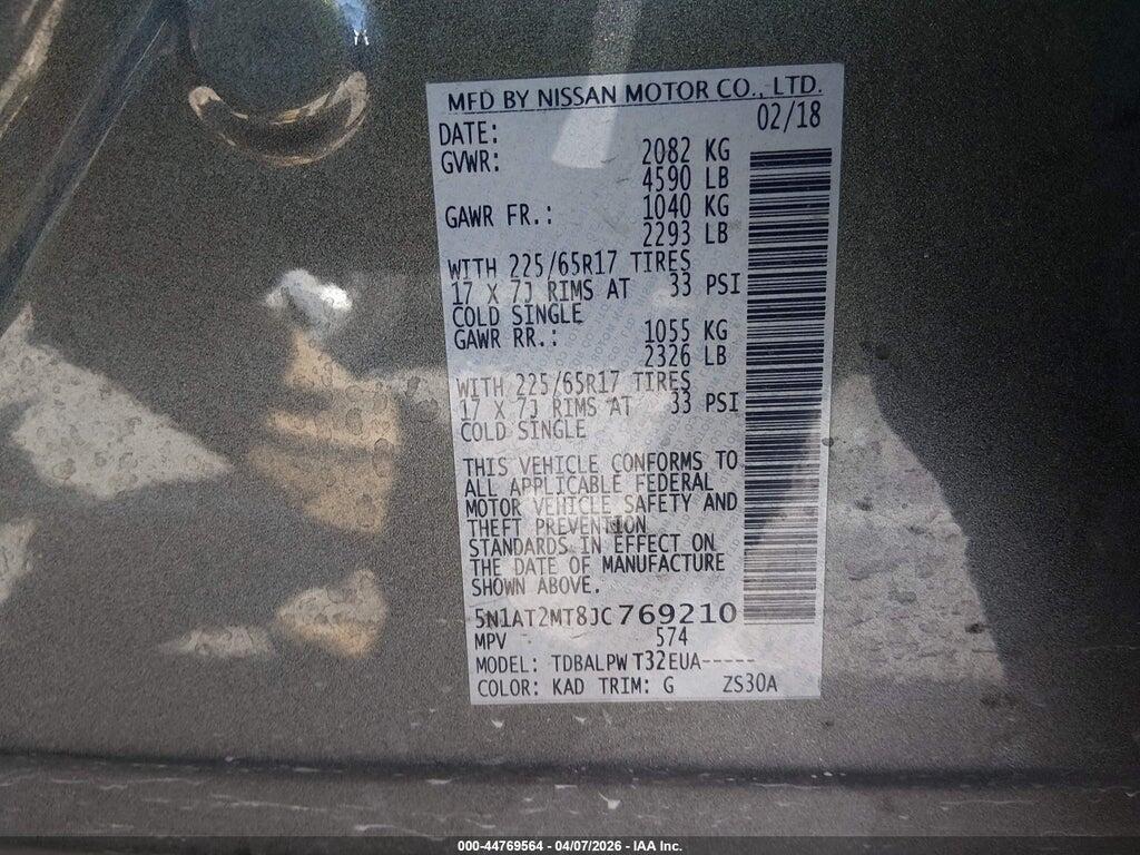 5N1AT2MT8JC769210 2018 NISSAN ROGUE photo no. 9