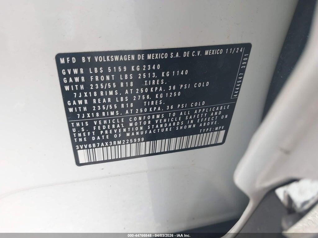 3VV6B7AX3RM225999 2024 VOLKSWAGEN TIGUAN photo no. 9