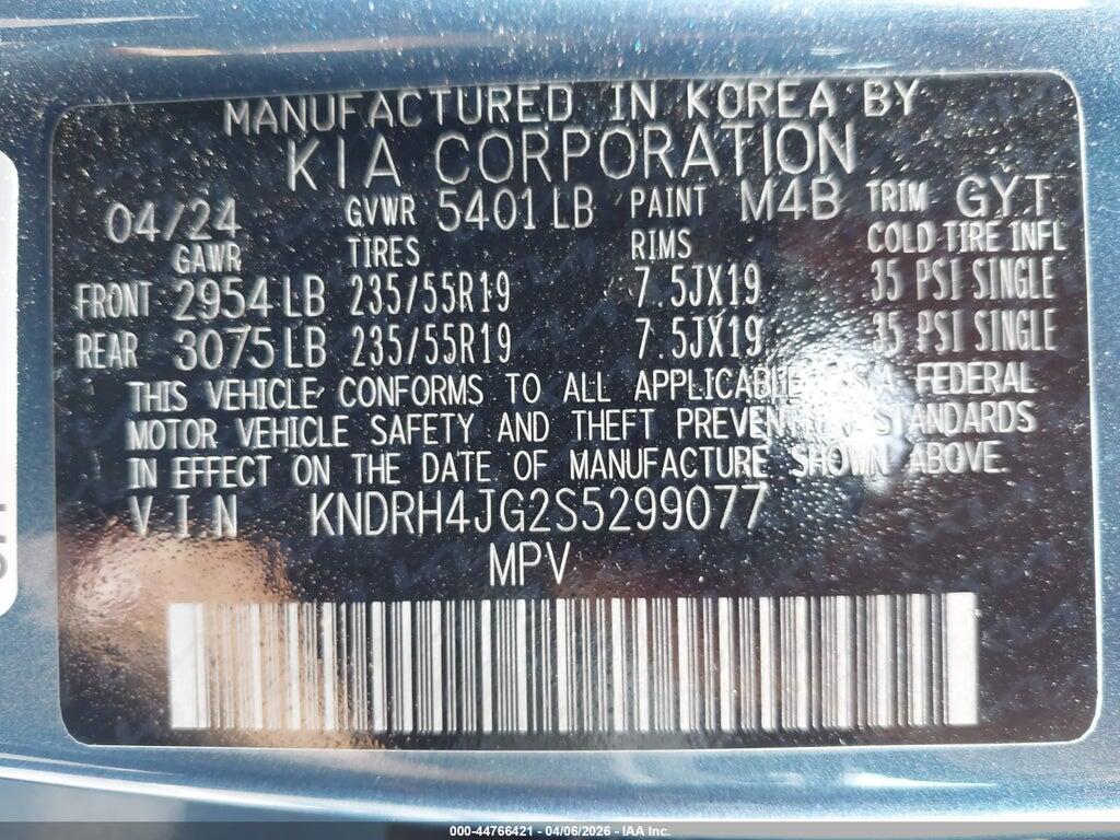 KNDRH4JG2S5299077 2025 KIA SORENTO HYBRID photo no. 9