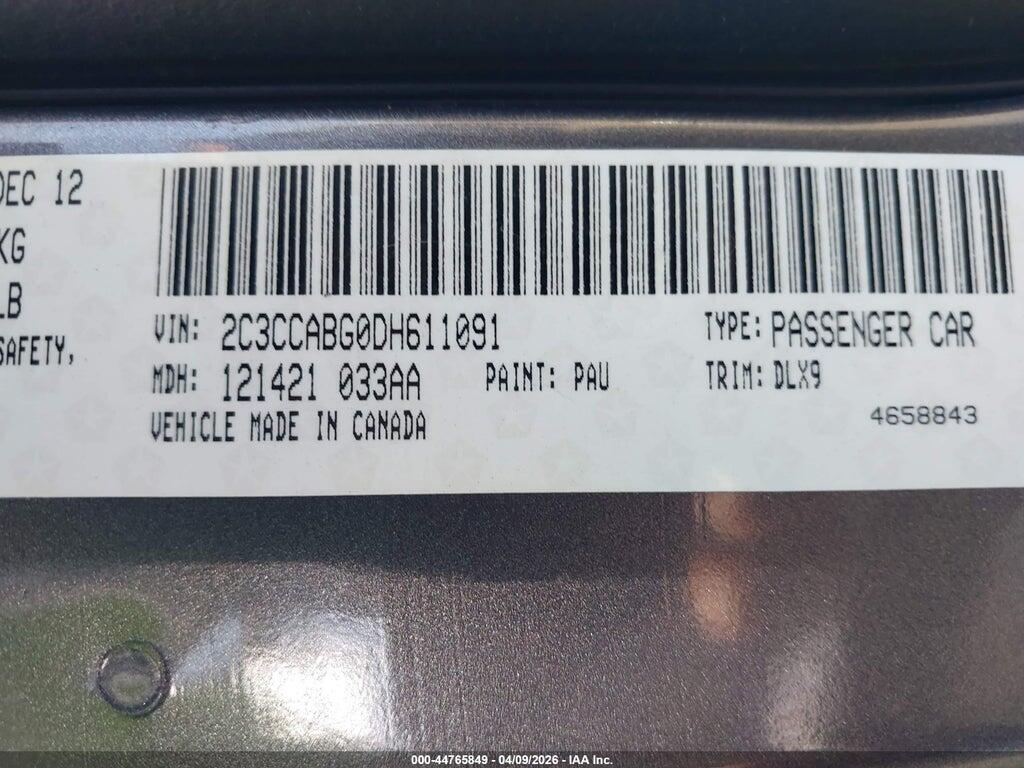 2C3CCABG0DH611091 2013 CHRYSLER 300 photo no. 9
