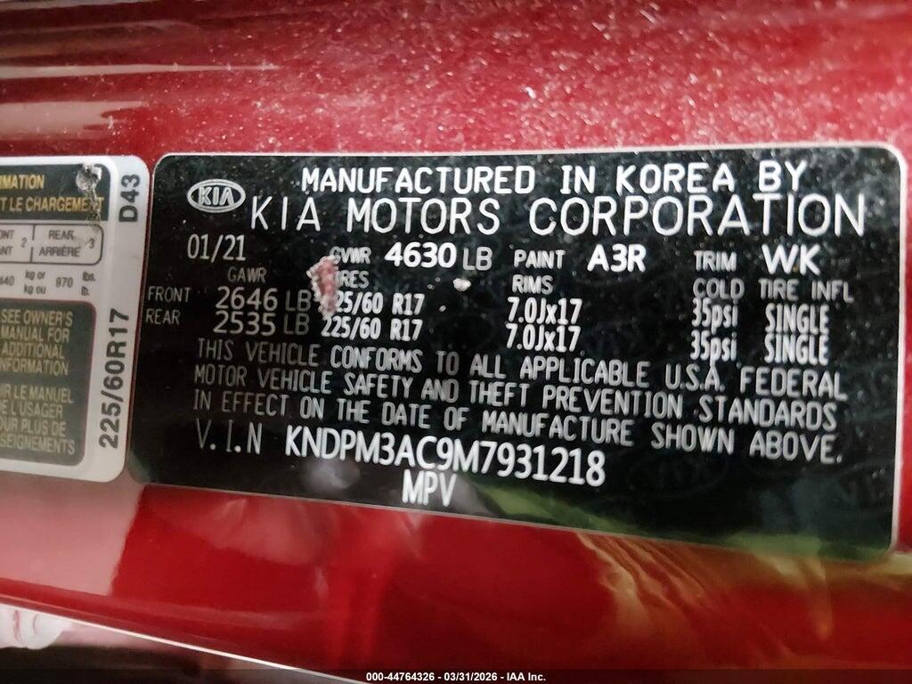 KNDPM3AC9M7931218 2021 KIA SPORTAGE photo no. 9
