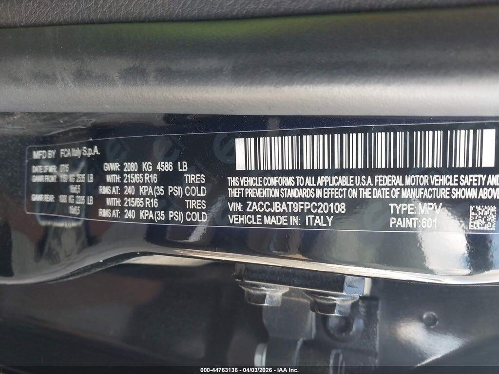 ZACCJBAT9FPC20108 2015 JEEP RENEGADE photo no. 9