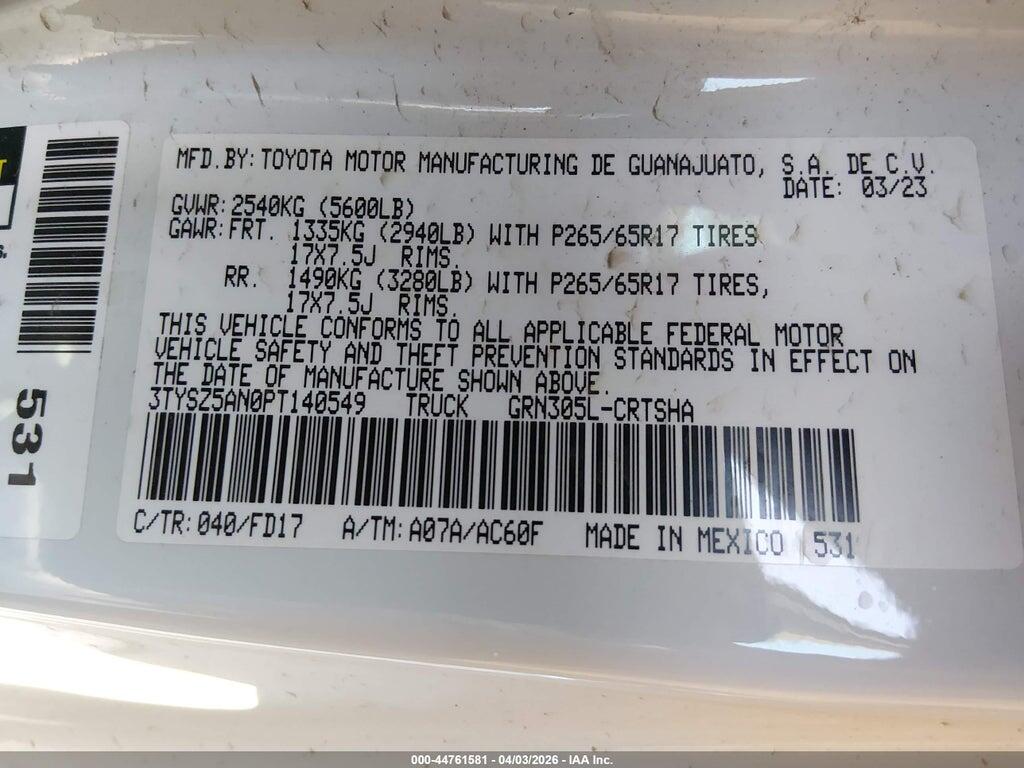 3TYSZ5AN0PT140549 2023 TOYOTA TACOMA photo no. 9