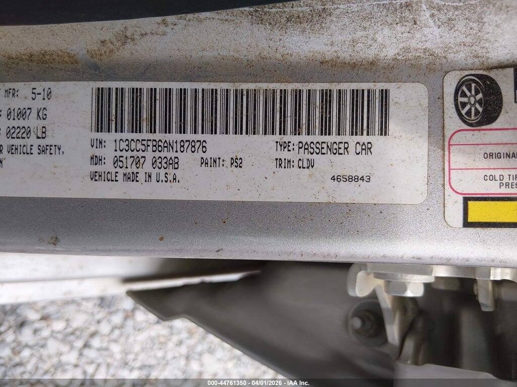 1C3CC5FB6AN187876 2010 CHRYSLER SEBRING photo no. 9