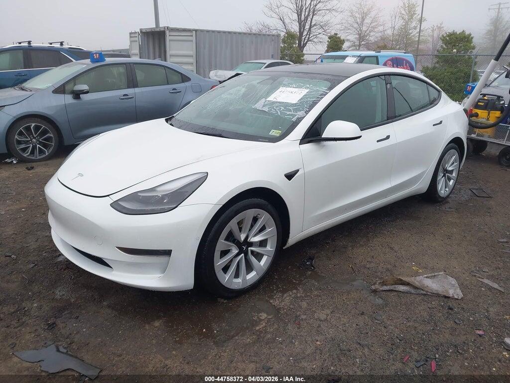 5YJ3E1EA2NF165790 2022 TESLA MODEL 3 photo no. 2