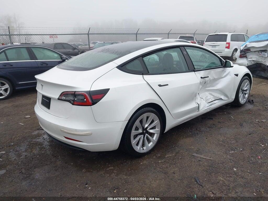 5YJ3E1EA2NF165790 2022 TESLA MODEL 3 photo no. 4