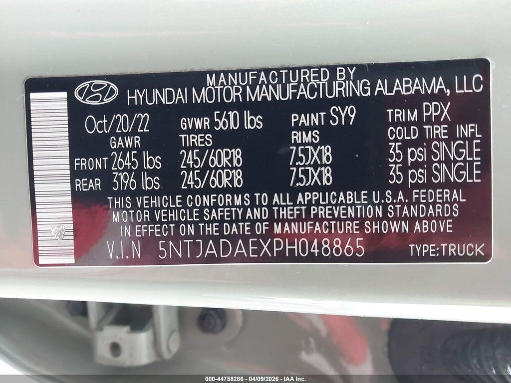 5NTJADAEXPH048865 2023 HYUNDAI SANTA CRUZ photo no. 9