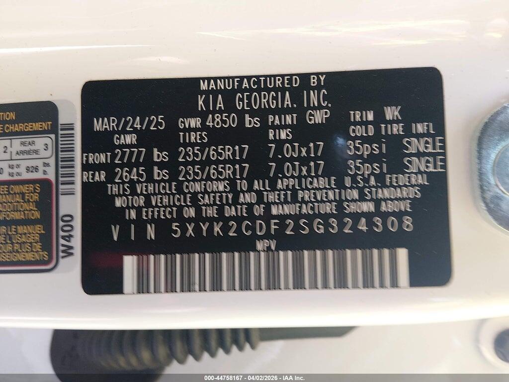 5XYK2CDF2SG324308 2025 KIA SPORTAGE photo no. 9