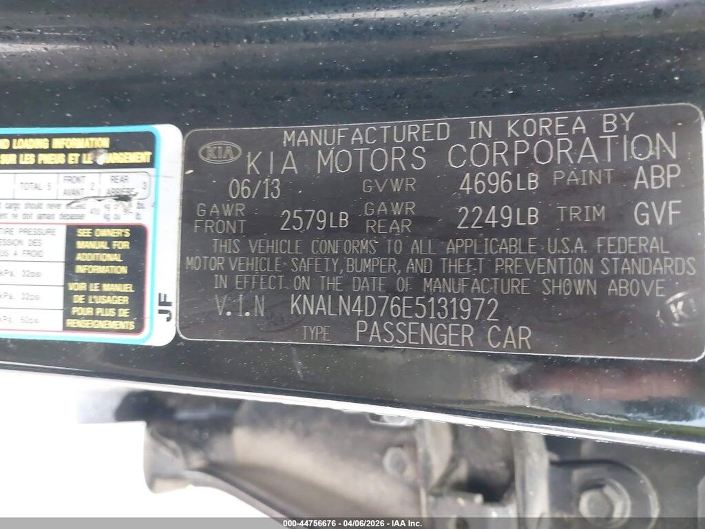 KNALN4D76E5131972 2014 KIA CADENZA photo no. 9