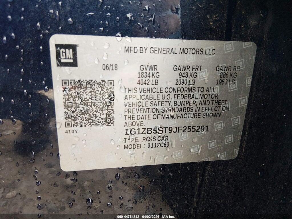 1G1ZB5ST9JF255291 2018 CHEVROLET MALIBU photo no. 9