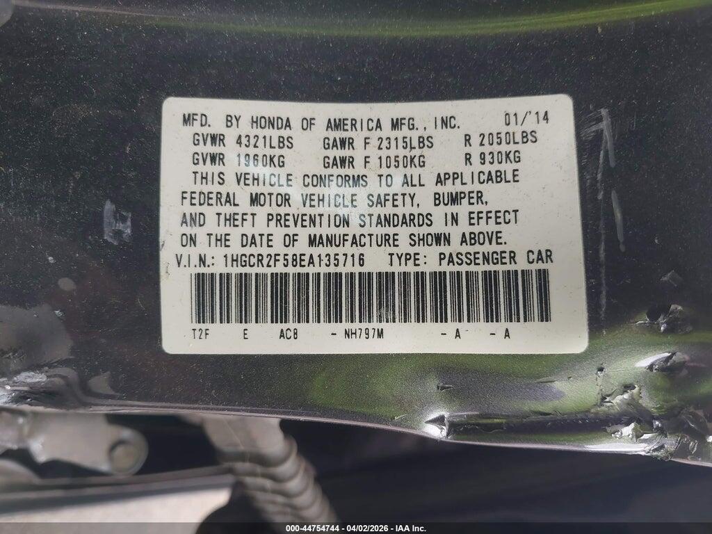 1HGCR2F58EA135716 2014 HONDA ACCORD photo no. 9