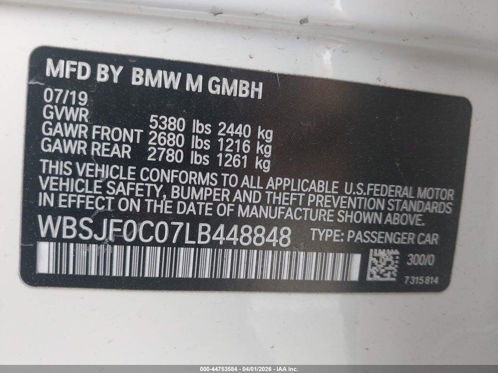 WBSJF0C07LB448848 2020 BMW M5 photo no. 9