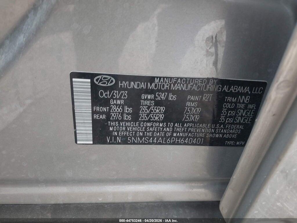 5NMS44AL6PH640401 2023 HYUNDAI SANTA FE photo no. 9